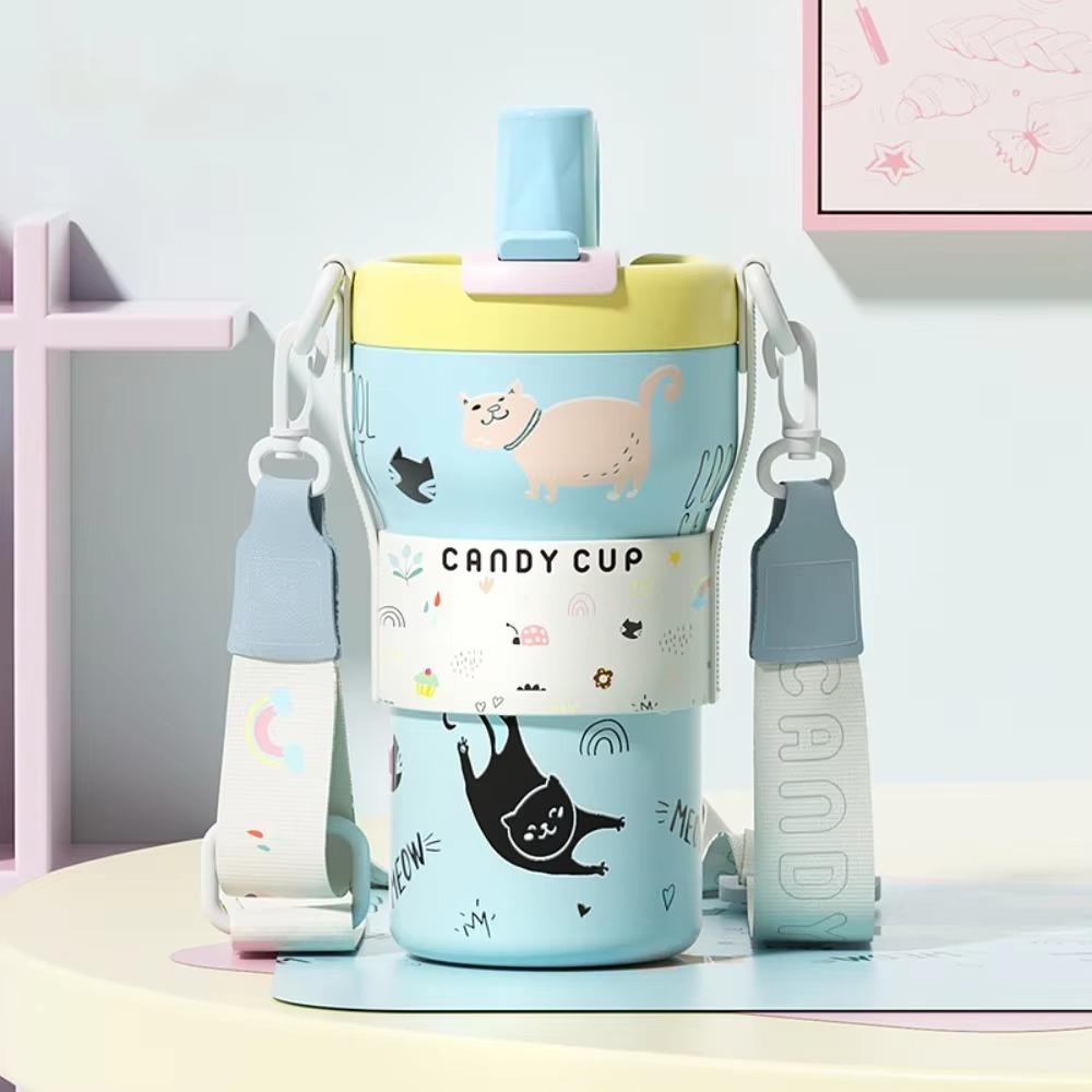 650ML Vacuum Cup Ceramic Inner Liner Thermos Cup Kid Gift Insulation Cup  Office