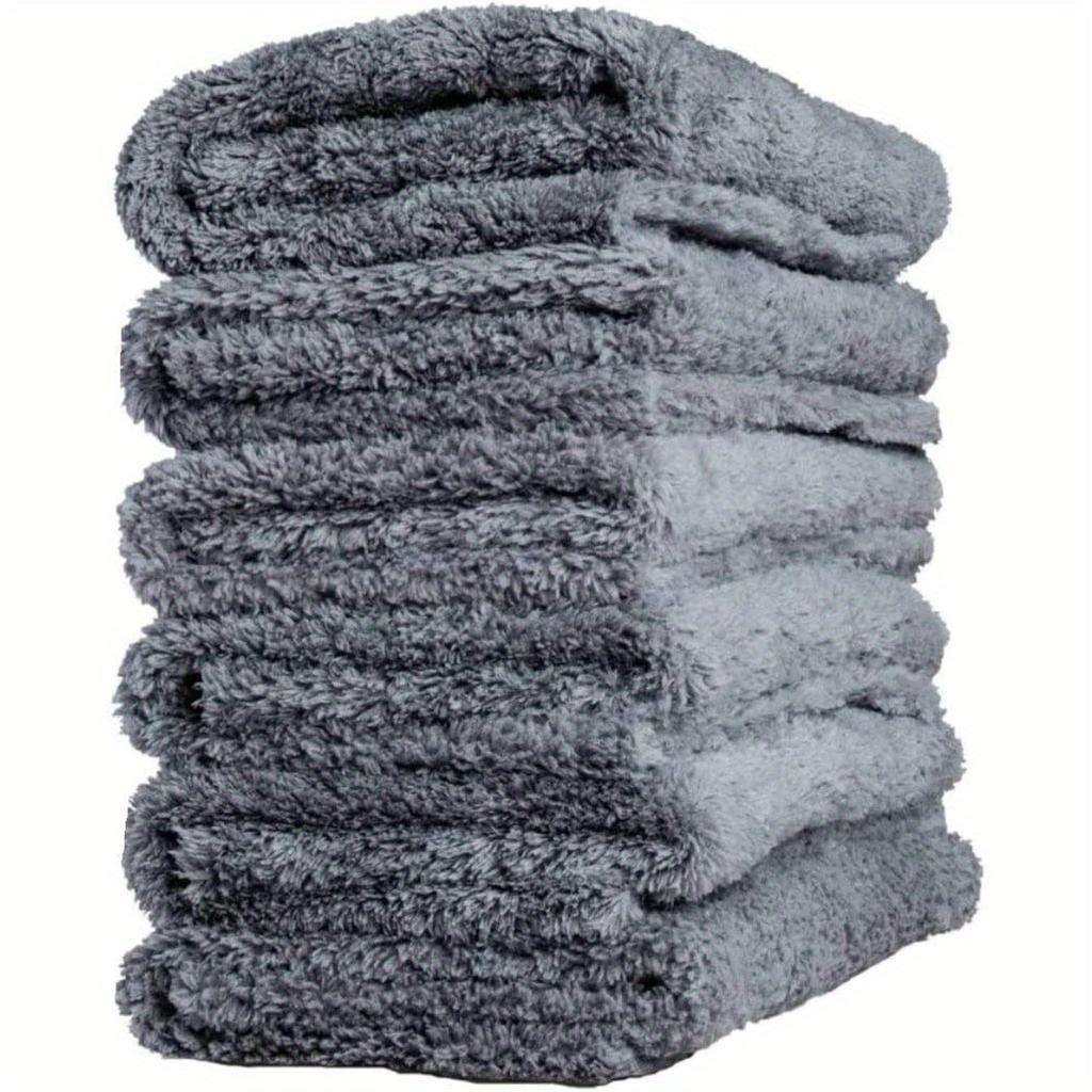 1/2/3/6Pcs 16Inch X 16Inch 400Gsm Edgeless Microfiber Car Towels Ultra Soft Auto Detailing Wash Drying Polishing Cloth