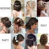 Synthetic Hair Bun Comb Clip In Messy Curly Chignon Elastic Band Scrunchies Hair Pieces Extension For Women Black Brown