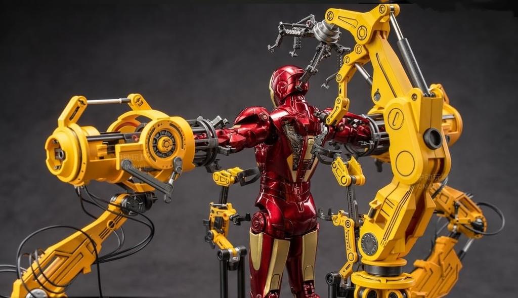 ZD TOYS Iron Man 2 Mark 4 MK4 Powered Suit with Mechanism, 1/10 Scale, Painted, Completed, Movable Figure