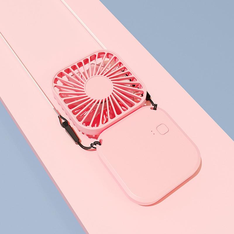 Mini Folding Hanging Neck Fan Foldable Hand-Held Fan Mini Folding Personal Fan, 3 Speeds Usb Charging For Travel Cooling Tool