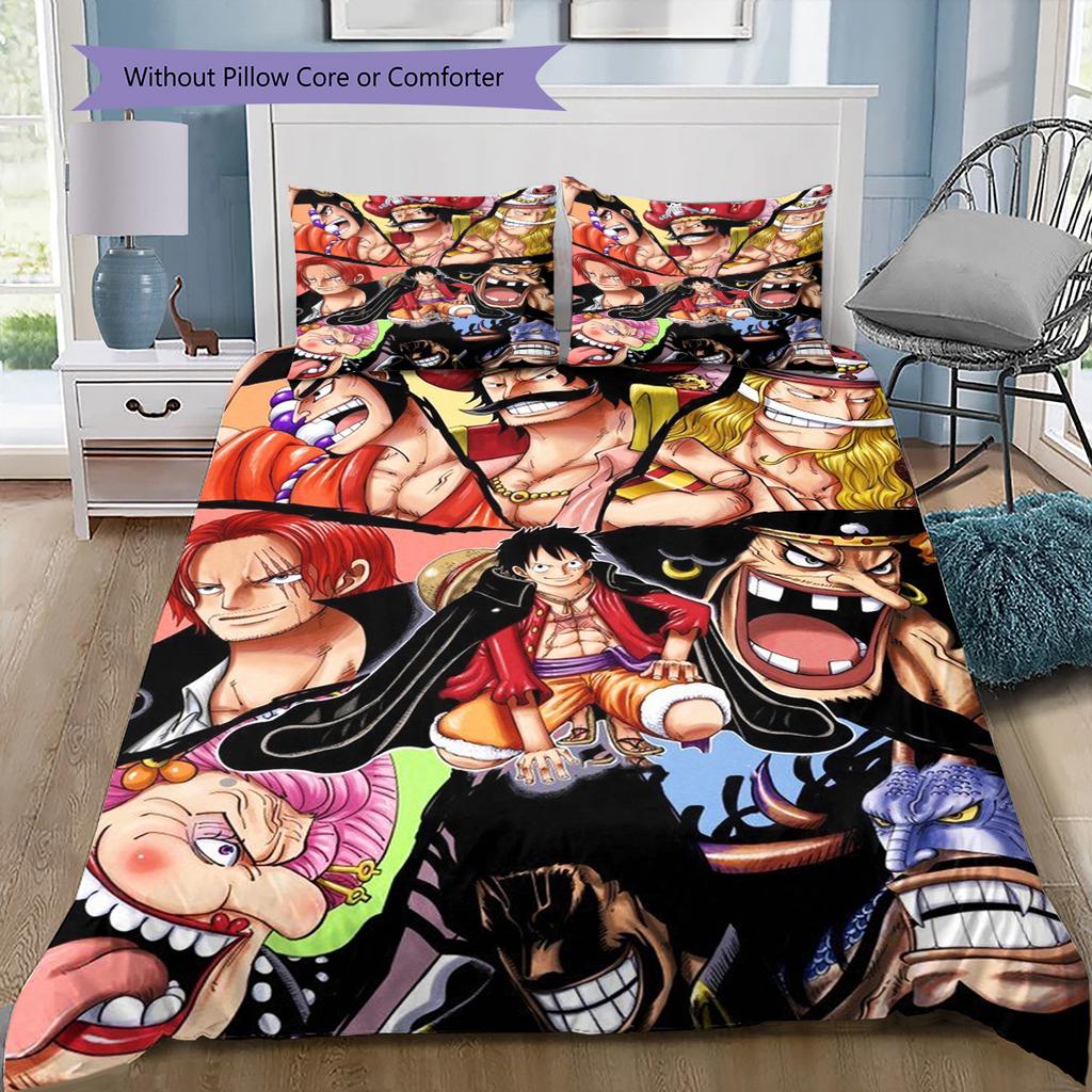 Cartoon Pattern Bedding Quilt Set Quilt Cover Pillowcase Home Decoration Birthday Gift (1 * Duvet Cover + 2 * Pillowcase, Without Core)