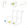3x Over Door Hanger Hooks Coat Hat Iron Wreath Scarves Towel No Drill Kitchen