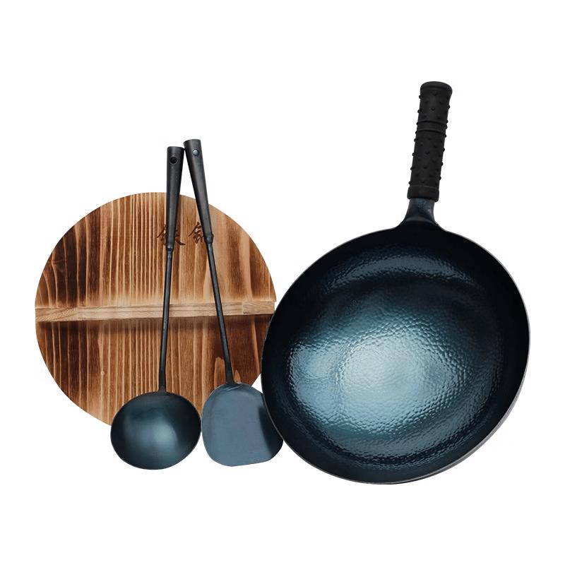 Wutuo Fish-Scale Seasoned Iron Non-stick Wok