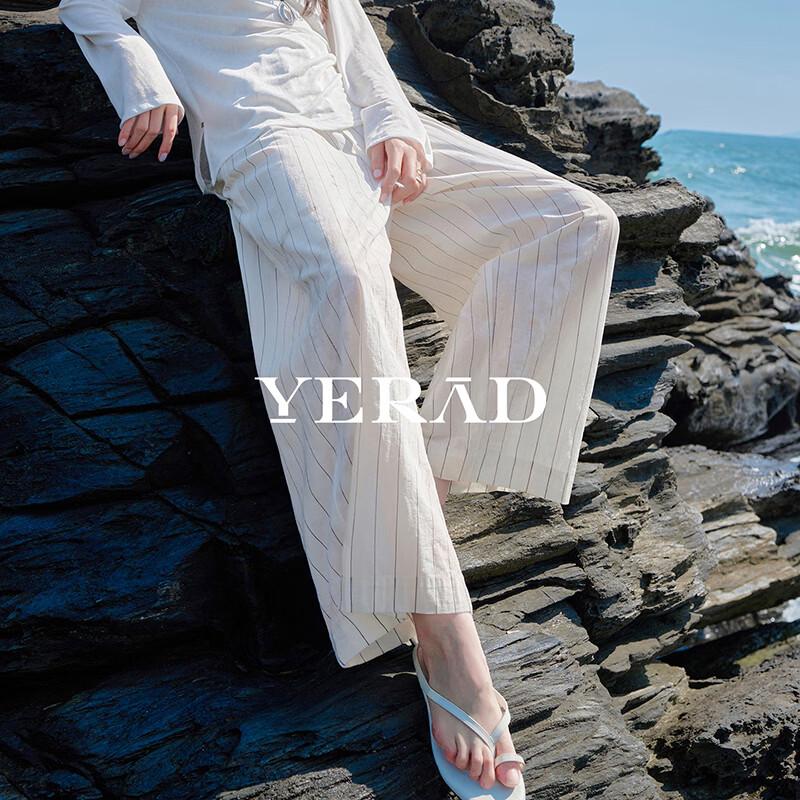 YERAD Women s 100% Cotton Summer Wide-Leg Pants L