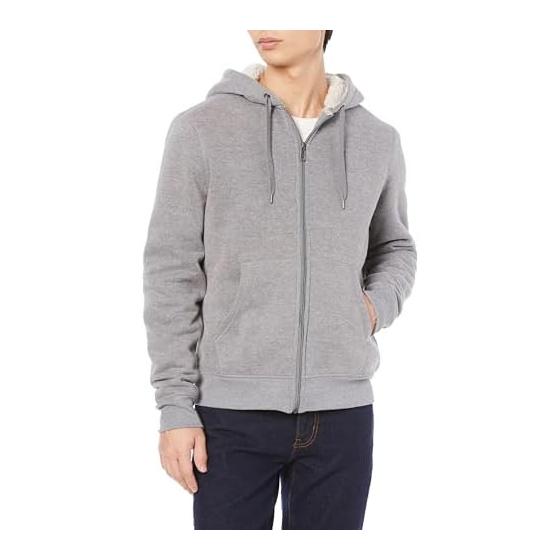 [Amazon Essentials] Hoodie Zip Up Sherpa Lining Fleece Men s