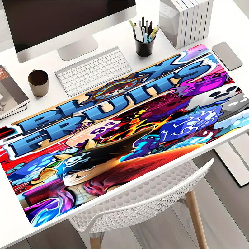 Blox Fruits Theme Mouse Pad, Non Slip Rubber Base, Multifunctional Office & Home Decor, Perfect for Workspace Personalization.