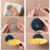 1Pc Bathroom Soap Dish Storage Basket Box Plastic Drain Holder Strong Wall Hanging Soap Box Punch-free Suction Cup