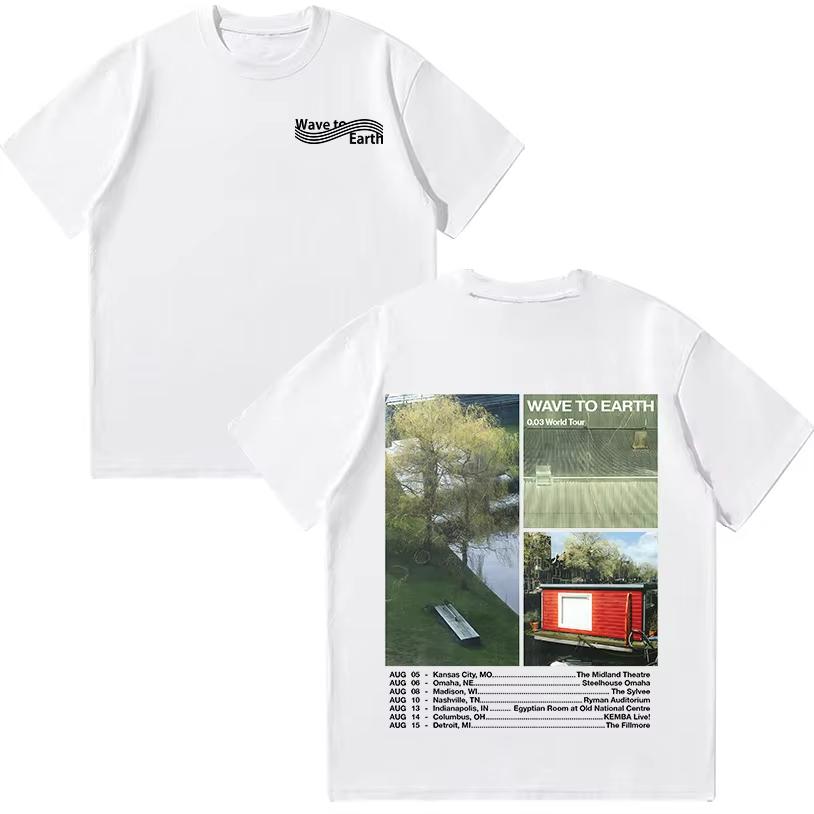 2026 Wave To Earth 003 World Tour Tshirt Unisex Casual Oversized Tops Streetwear Fashion Women Men Cotton T Shirt Kpop Clothes