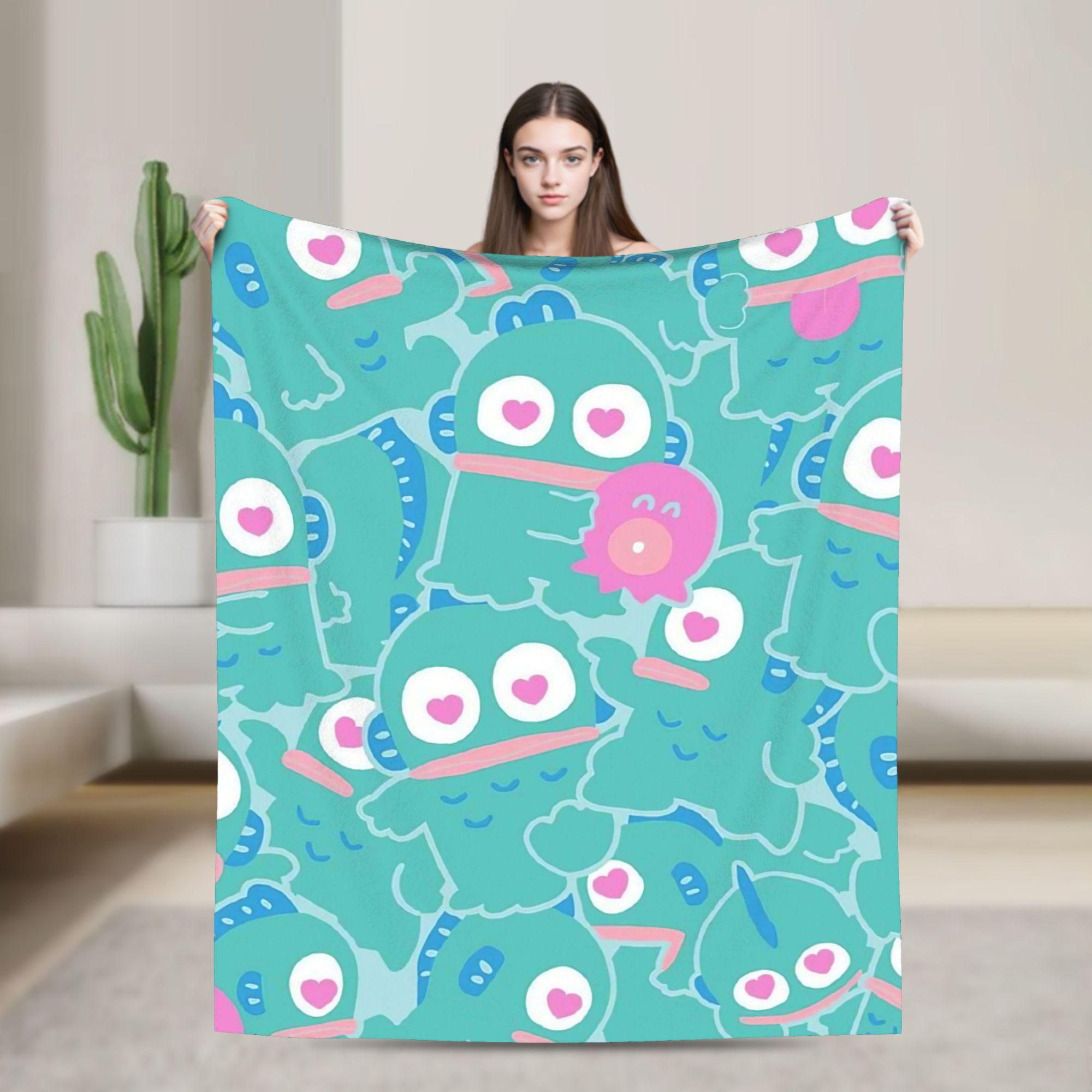 

Hangyodon Hang in There Blanket Cover Fleece Super Warm Throw Blanket for Bedding Couch Bed Rug 75x90cm