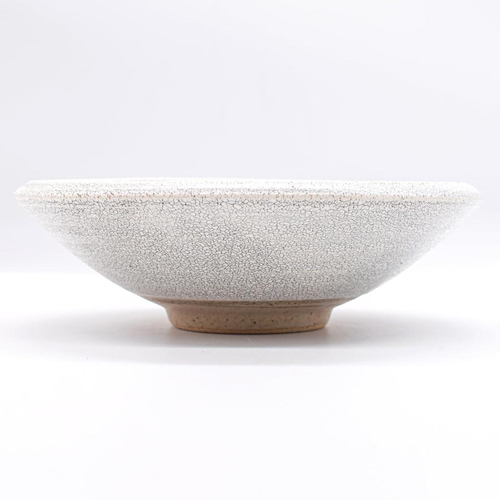 Utsuwa Roan Mino Ware "Hashiba Hyoe" Bowl, 5.5 Sun (approx. 17cm) Diameter, Kairagi (Kairagi) Rim, White Matte, Made In Japan, 044-0105