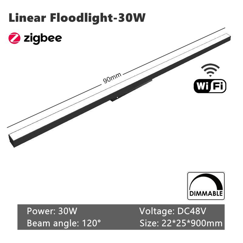 Zigbee Smart WiFi Magnetic Track Lights LED DC48V Dimmable Spotlight Tuya App Alexa Google Assistant Voice Control Rail Lamp