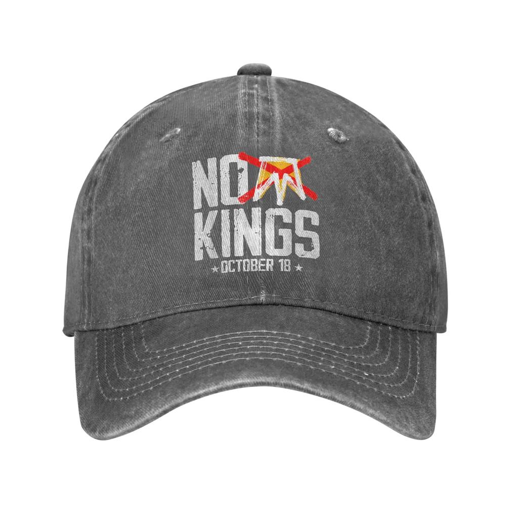 October 18 No Kings Day Baseball Cap Vintage Distressed Cotton Rejecting King Snapback Hat Unisex Outdoor Workouts Adjustable