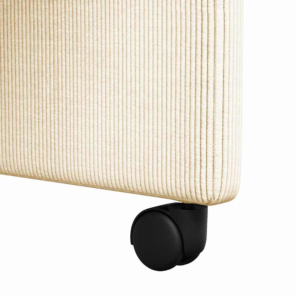 Dining Chairs with Casters 2 pcs Cream 57 x 66 x 94 cm
