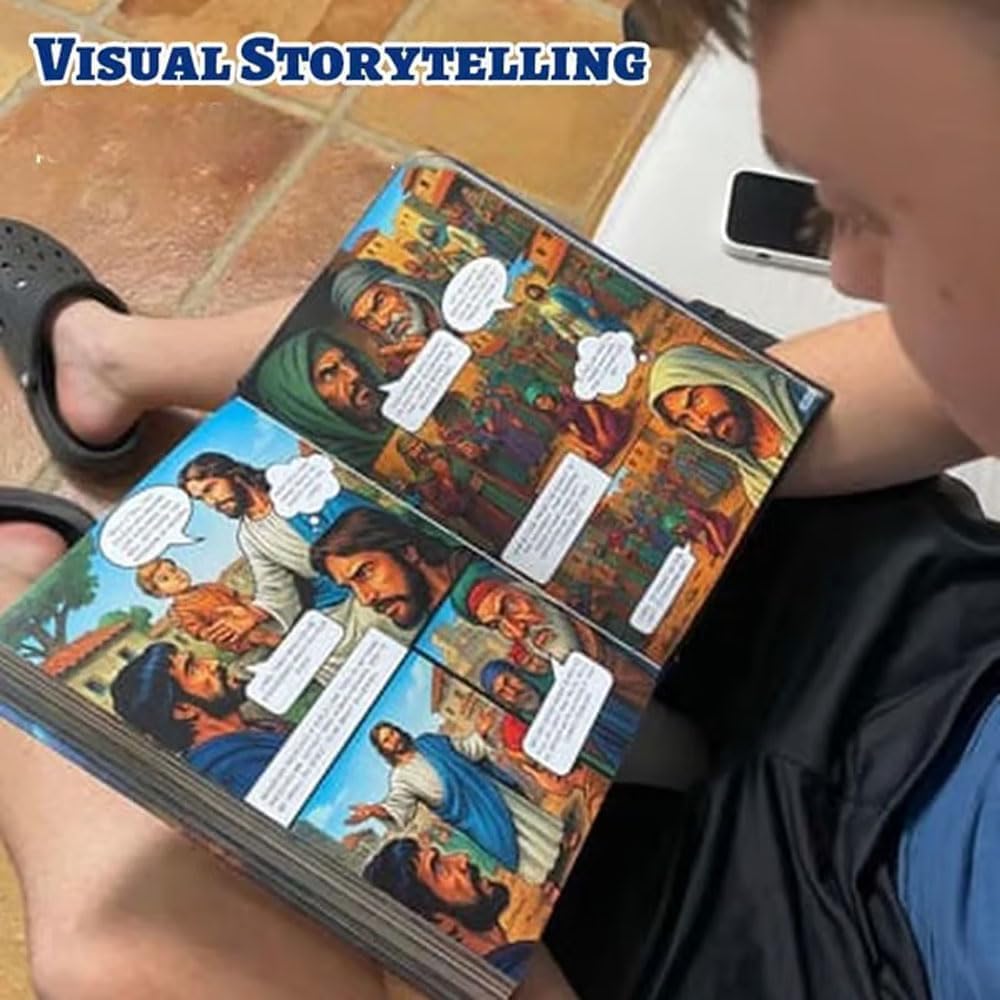 Die Comic-Bibel für alle Altersgruppen, Neues Vollfarbig Illustriertes Bibel-Comicbuch, von Genesis bis Offenbarung mit Vollständigen, Christlichen G