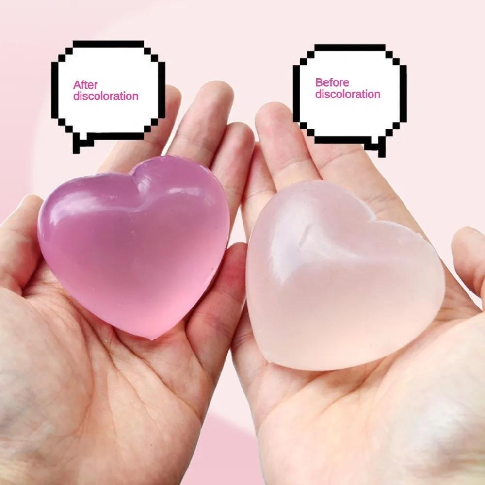 

Photochromic Heart Squeeze Toy, Color-Changing Love Shape Stress Relief Ball, Slow Rebound Fidget for Kids Adults United States