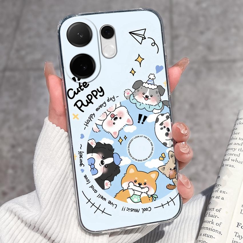For Vivo V60 V50 V40 Lite V40e V30e V20 Pro SE Phone Case Beautiful Mountain Range Patterns Transparent TPU Anti Slip Soft Back Covers For Vivo Casing