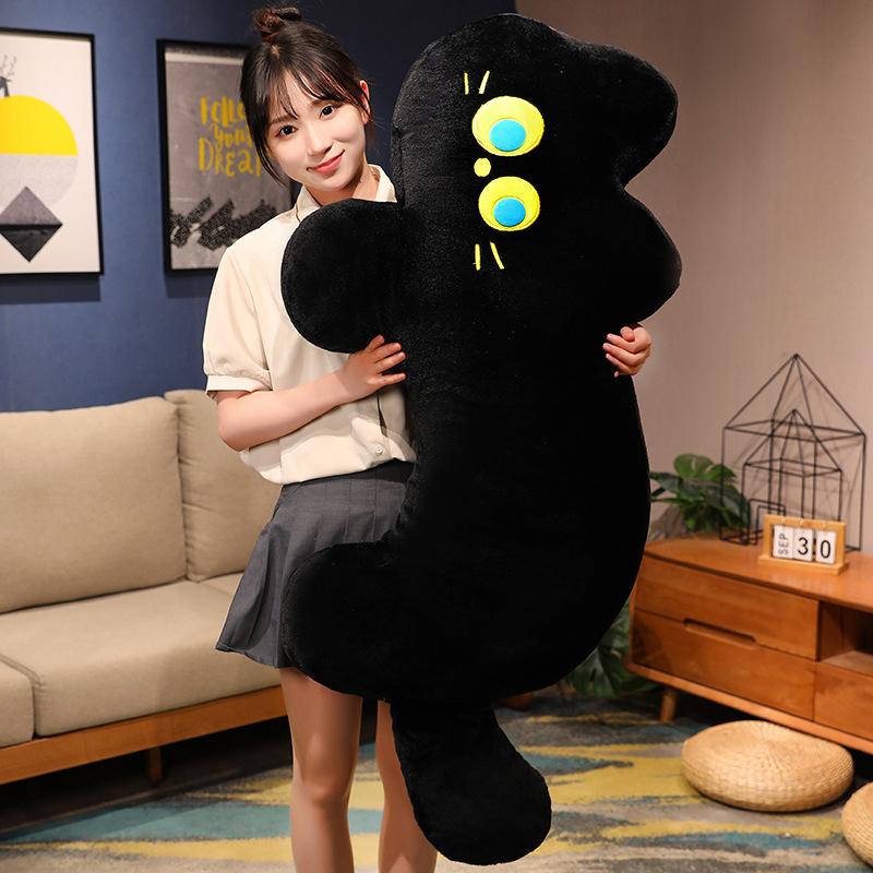 40-100cm Lovely Black Cats Plushies Stuffed Animals Plush Cats Toy Pillow Cushion For Kawaii Room Decor Cute Toy