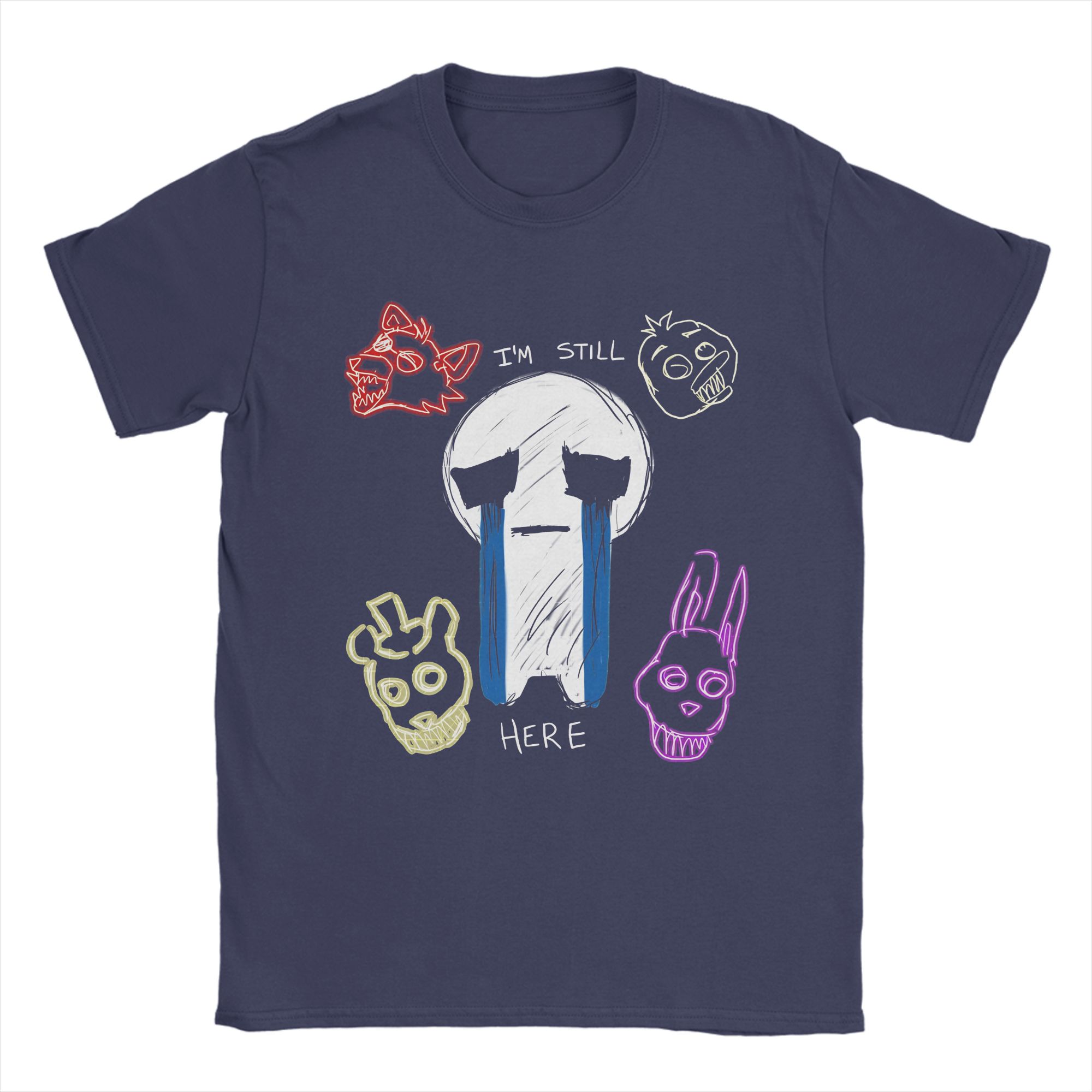 

Vintage TShirt Summer Crying Child with pals Fashion TShirts FNAF At Freddys Pure Cotton Tshirt for Male Short Sleeve Top Tee 4XL