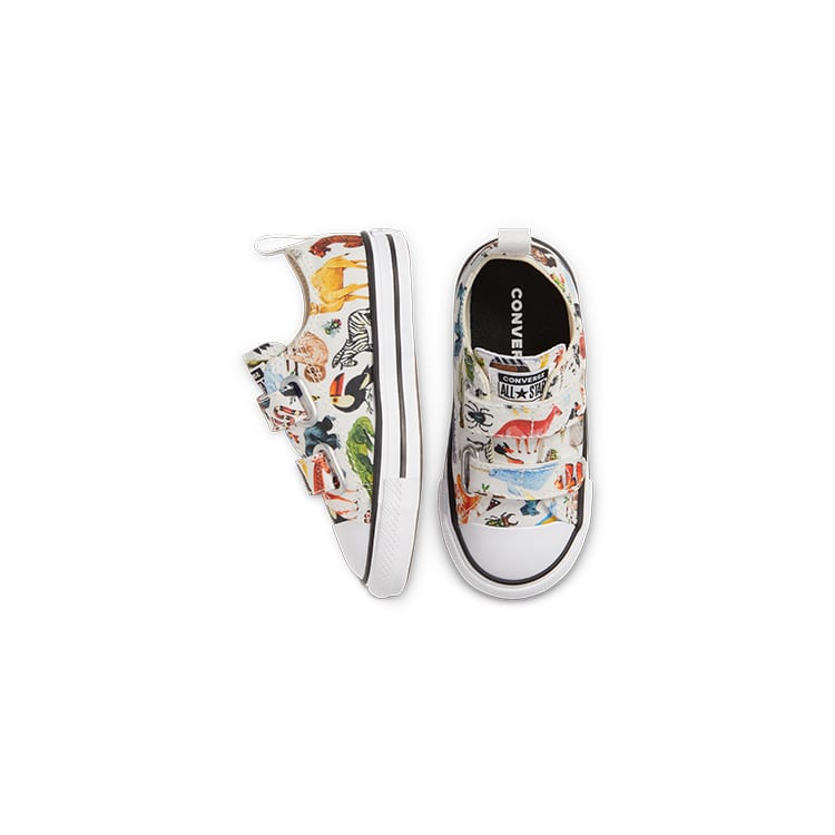 Converse All Star 2V Low top Skateboard Shoes White Multicolor Infant And Toddler 768463C