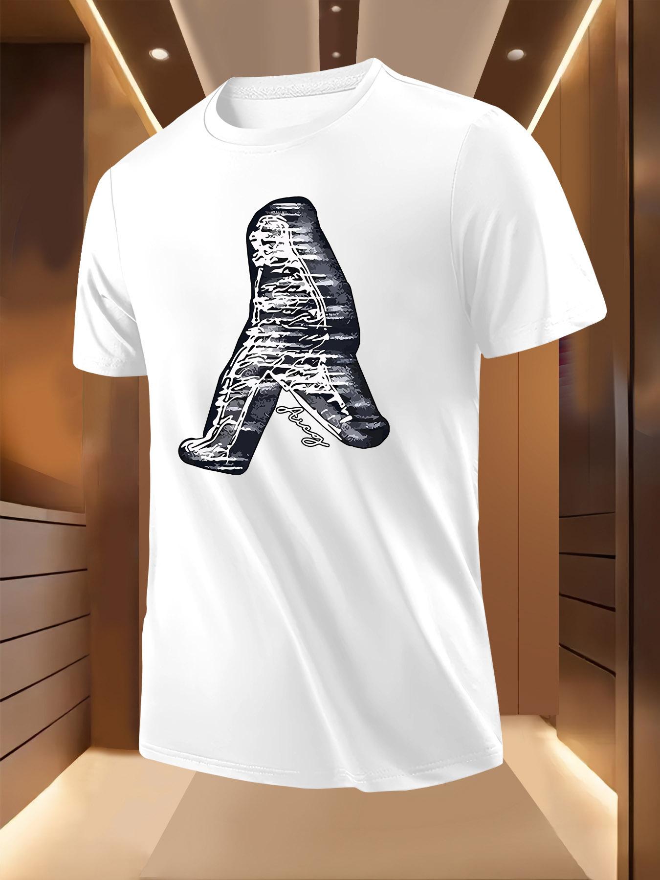 Graphic Print Tshirt - Lightweight Breathable Summer Tee ... XXL