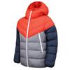 Men's Winter Hooded Jacket - Thick, Warm, Windproof Cotton Color Block Design