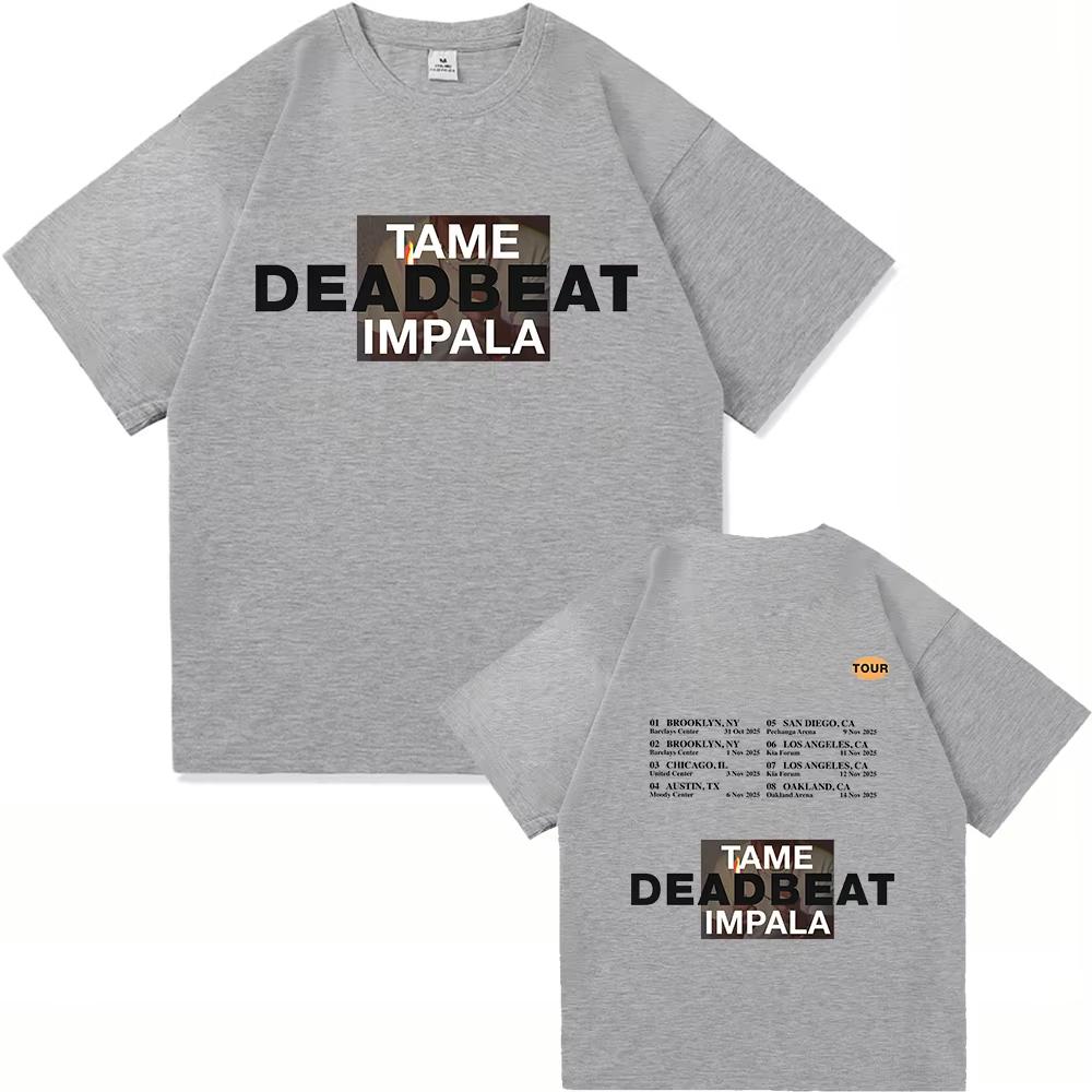 Tame Impala Deadbeat 2025 New Album Tshirt Deadbeat Tour UnisexUnisex Clothing Harajuku High Quality Clothes Cotton Tshirts
