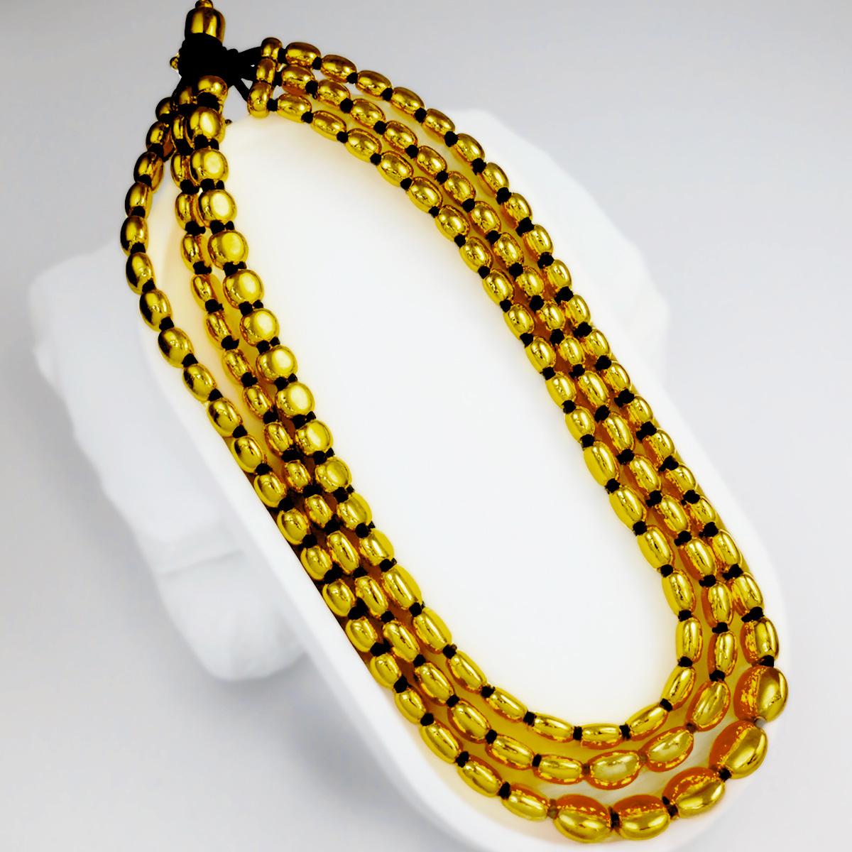 UNOde50 3-Layer Beaded Leather Necklace for Men and Women - Spanish Handmade Jewelry