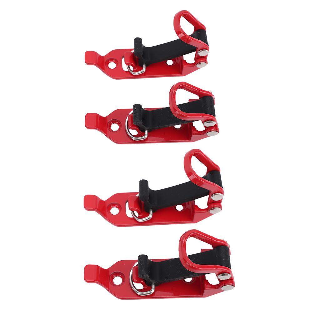 4PCS Shovel Mount for Roof Rack Zinc Alloy Metal Rubber Axe Clamp Mounting Brackets Kit for Trailers Off Road Trucks Red