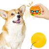 Squeaky Hamburger Dog Toy Vinyl Chew Toy for Teeth Cleaning Molar Care Interactive Pet Squeaker Toy