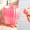 Double Wall Glass Mug with Handle Heat & Cold Resistant 200ml Cute Pumpkin Shape Cup for Coffee Tea Milk Home Office Decor