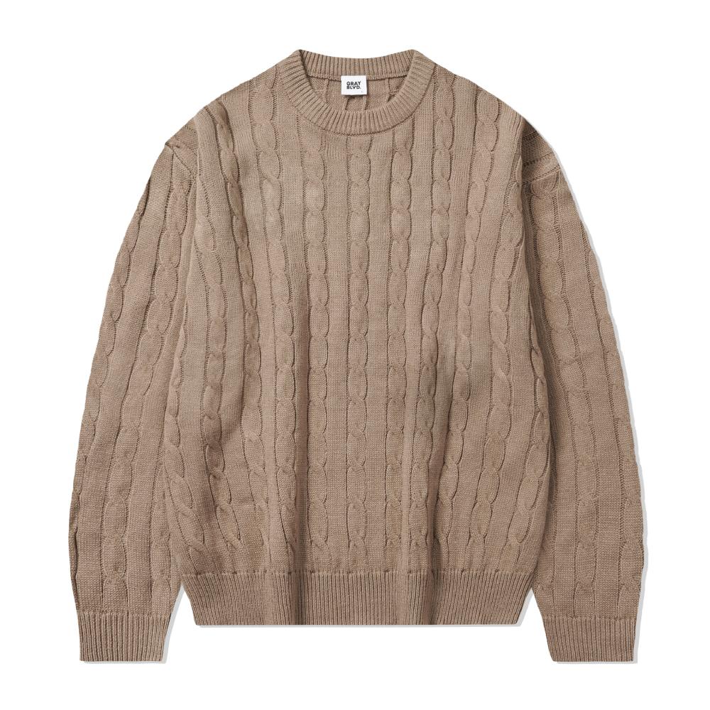 GRAYBLVD Anna Knit Round Tee Gkcnt83 (Beige)