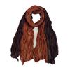 Women's Pleated Thin Scarf Artistic Retro Fashion Versatile Long Scarf Travel Scarf