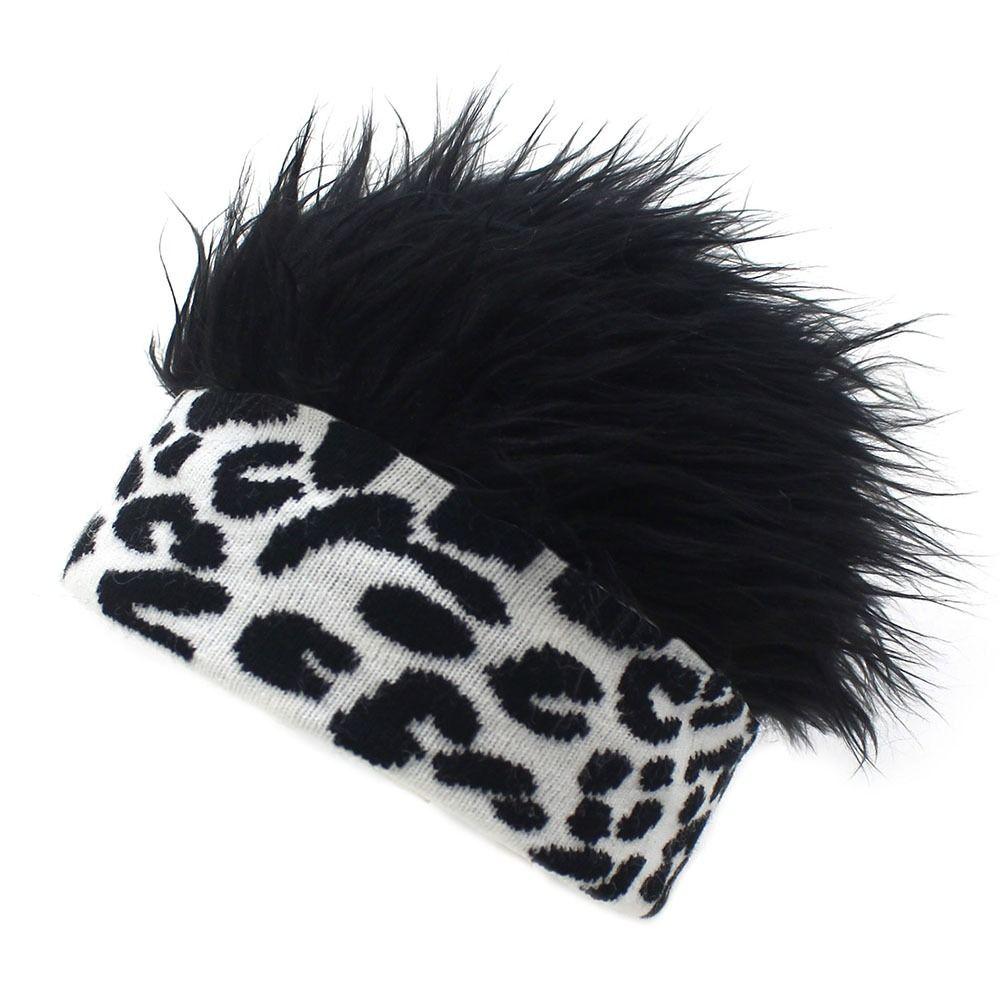 Fluffy Men Natural Unisex Adult Fake Hair Hat Hair Accessories Beanie Wig Hat Fun Short Hair Caps