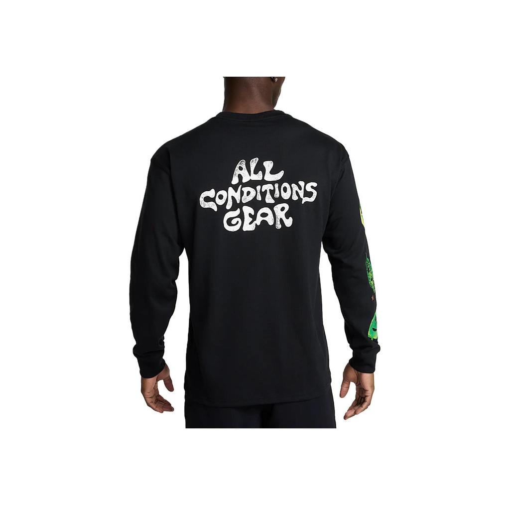 Nike SS25 ACG Moisture Wicking Breathable Comfortable Loose Long Sleeve T-Shirt Men Tops Black HJ0802-010
