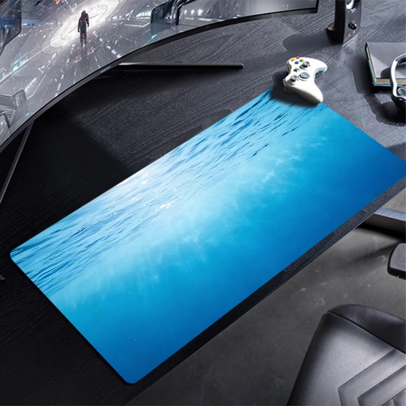 Oriental Aesthetic Mouse Pad Waterproof Nonslip Blackwhite Swirling Water Yinyang Koi Design Mousepad For Home Workspace