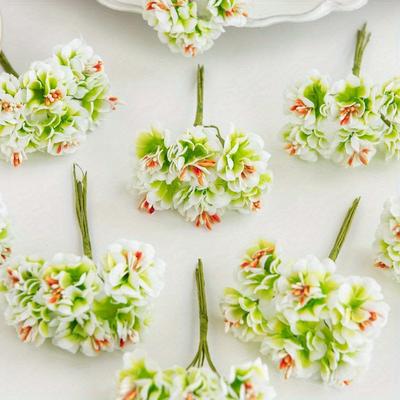 1 Bouquet (6 Heads) Artificial Carnation Floweressories Home Wedding Decoration Bride Wrist Flower Chest Flower Headflower Material New Year