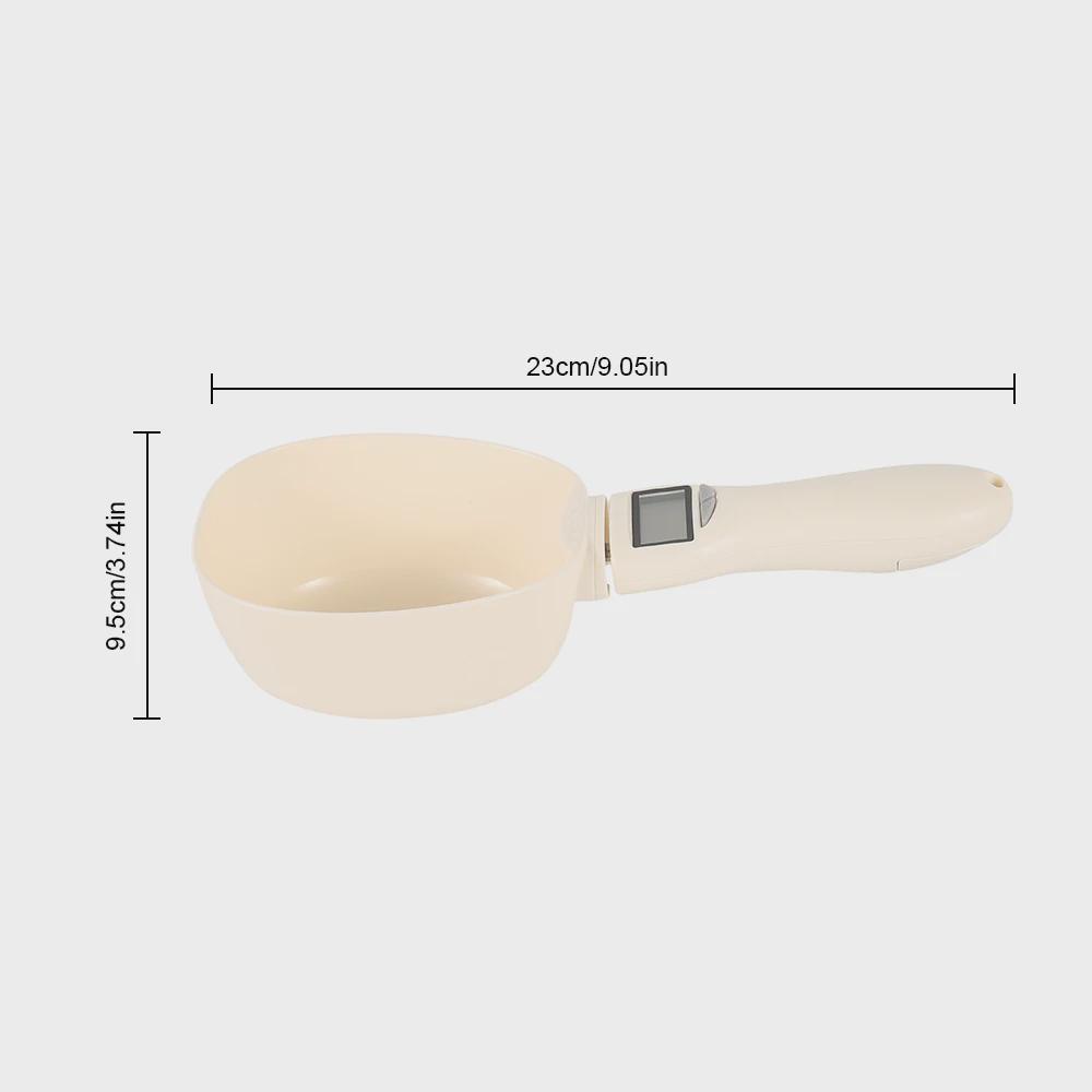 Pet Food Measuring Scale Scoop Electronic Dog Cat Food Measuring Cup Digital Spoon Scale Kitchen Food Scale with LED Display