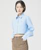 FILLUMINATE (W) Sage Crop Shirt - Sky Blue