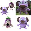 Eggplant Courage Plush Dog Stuffed Animal With Soft Short Plush For Kids Gift