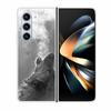 For Samsung Galaxy Fold 6 Case Cool Space Animal Clear Hard Phone Cases for Galaxy Z Fold6 5G 2024 Back Cover Zfold6 Shells Capa