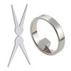 2Pcs Ring-Shaped Cat Eye Magnet for Nails Hollow Cateye Magnet with Double-Head French Tip Tool for DIY Home Salon Studio
