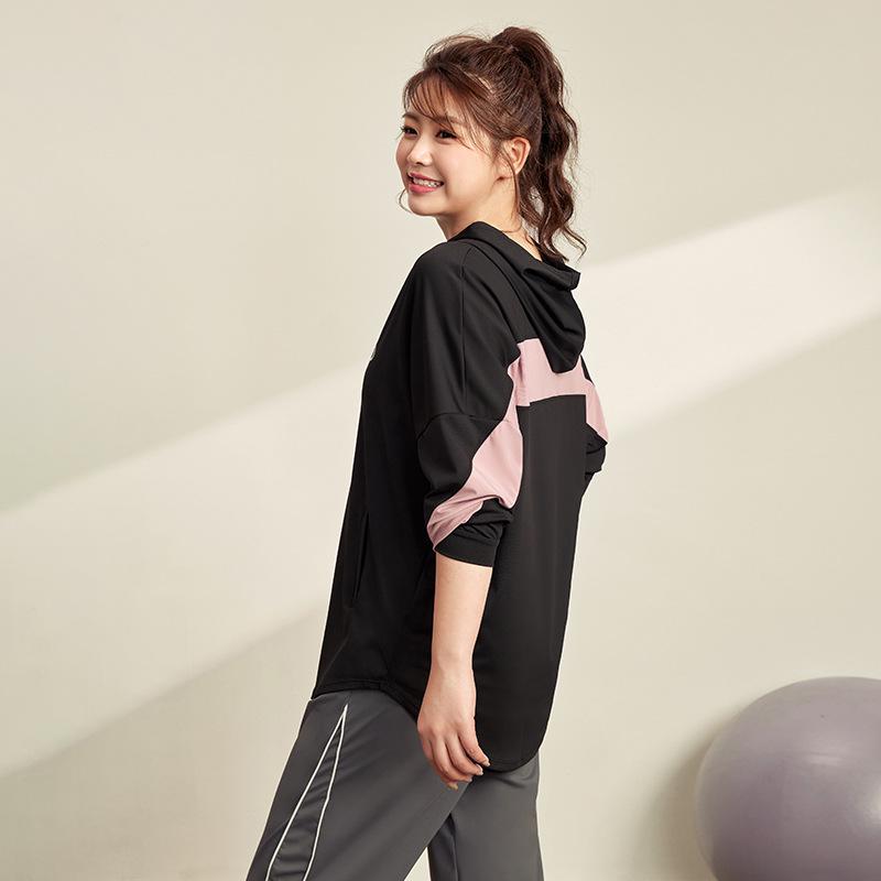 Women's Plus Size Long-Sleeve Quick-Dry Yoga & Running Jacket for Autumn/Winter Fitness