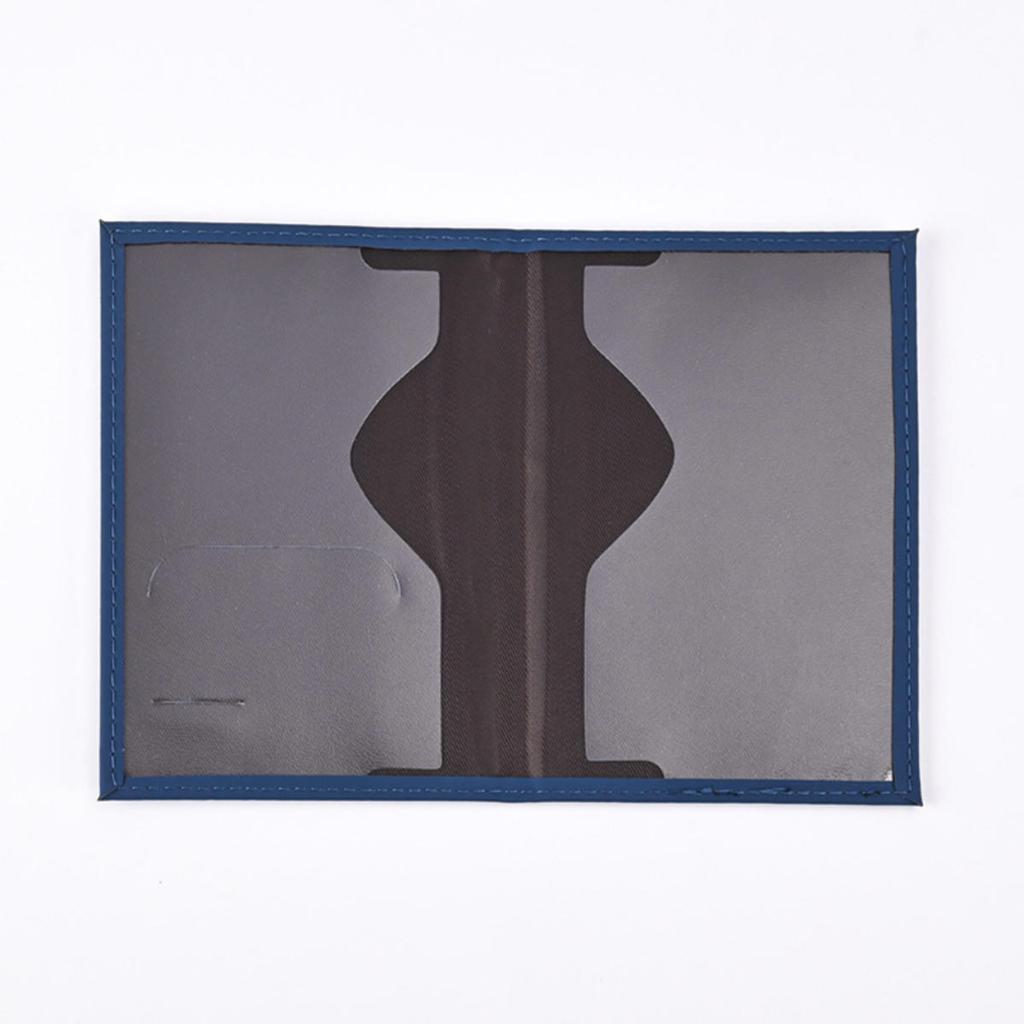 Passport Cover Plain Skin PU Passport Cover World Pattern Protection Cover Credit Card Holder ID Card Wallet
