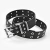 Womens Elegant Faux Leather Waist Belt With Unique Star Eyelet And Punk Features