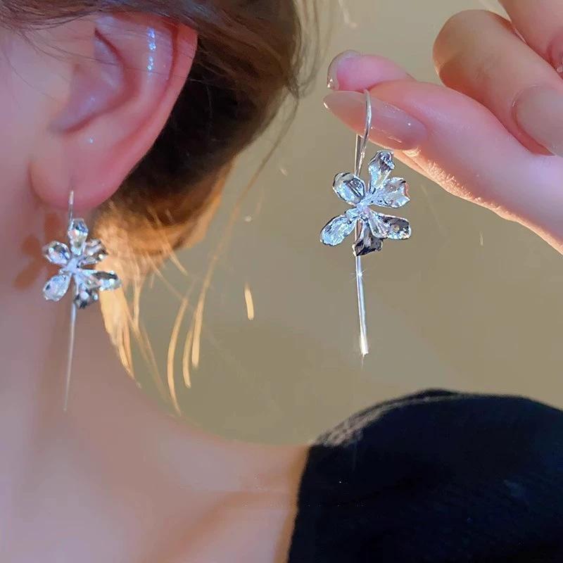 Trendy Geometric Flower Drop Dangle Earrings For Women Simple Desgin Earrings Party Wedding Fashion Jewelry Accessories 2025