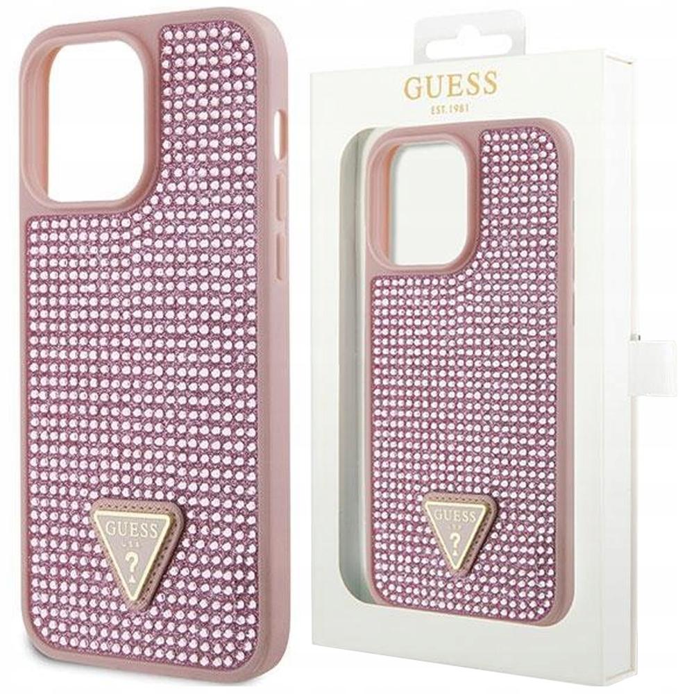 Guess Guhcp14Lhdgtpp Iphone 14 Pro 6.1 Różowy/Pink Hardcase Rhinestone Triangle