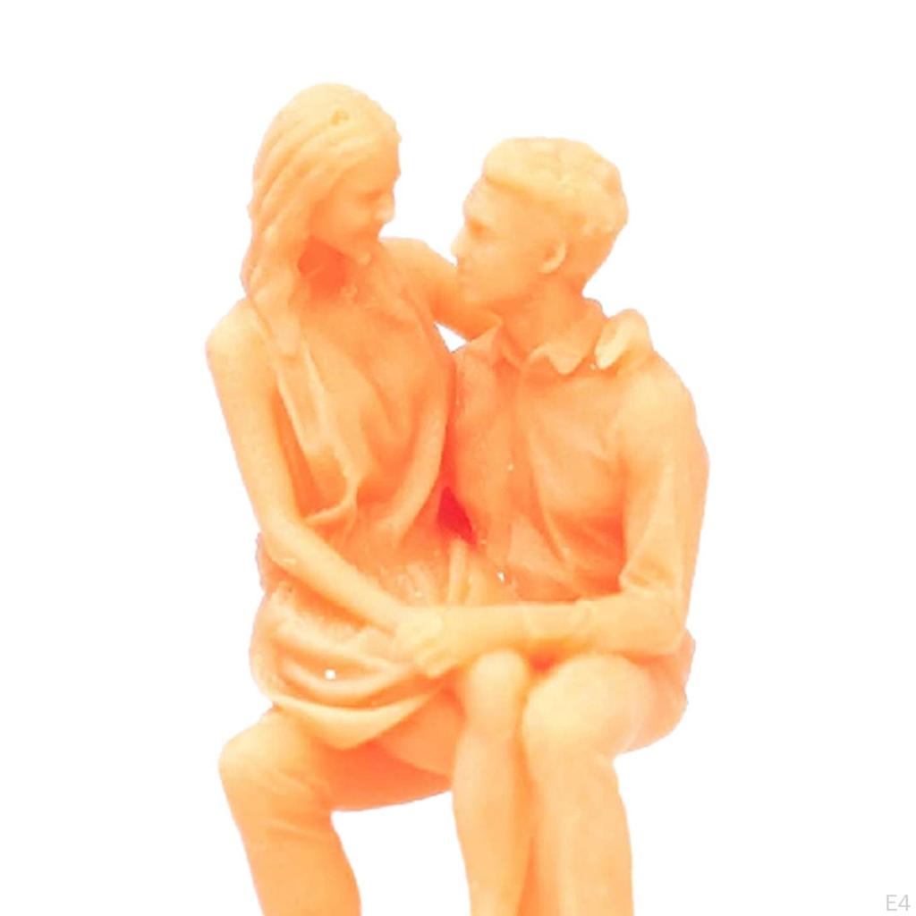 Figurine de cuplu 1/64 Figurine nevopsite Model Tren Cale ferată Scene în miniatură Zână