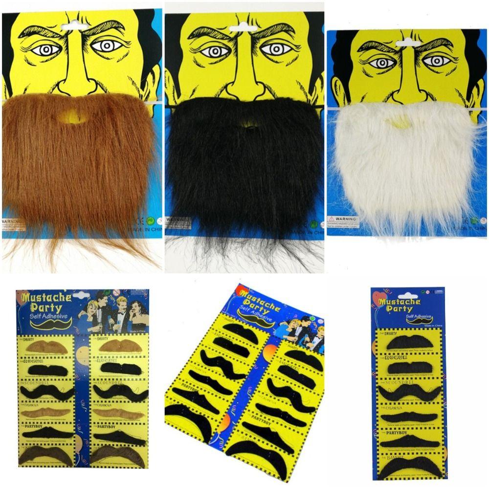 Funny Realistic Fake Beard Halloween Halloween Fake Mustache Photobooth Props   Prom