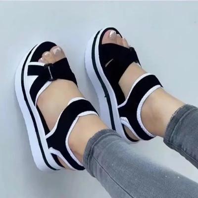 2024nou Sandale de damă Sandale cu platformă cu pană la modă Sandale casual de vară cu vârf decupat pentru femei Sandale cu toc Sandale Sandalias De Mujer